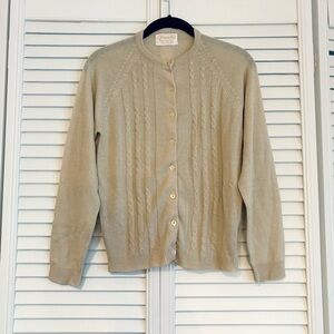 Vintage 1960s Cardigan Sweater Glamour Knit Acrylic